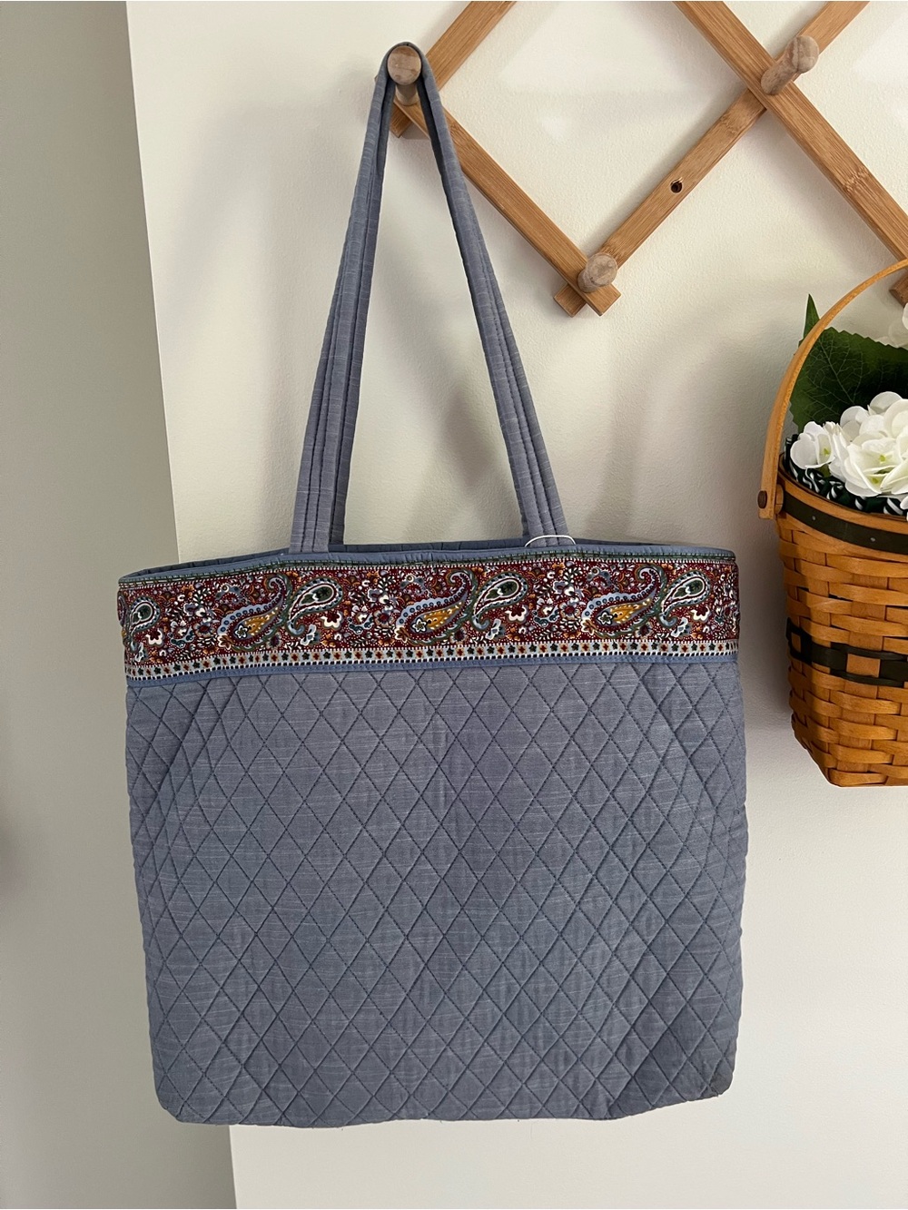 Vera Bradley Chambray Original Zip Tote